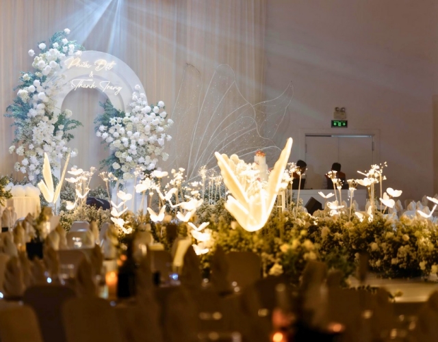 Tổng hợp 50+ mẫu thi công backdrop cưới dẫn đầu xu hướng mùa cưới năm nay
