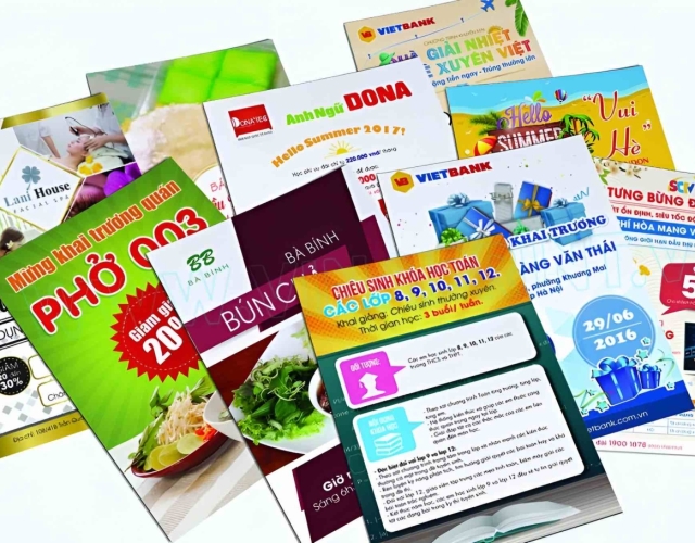 Báo giá giấy in tờ rơi màu a5 a4: tư vấn chọn chất liệu in tờ rơi phù hợp