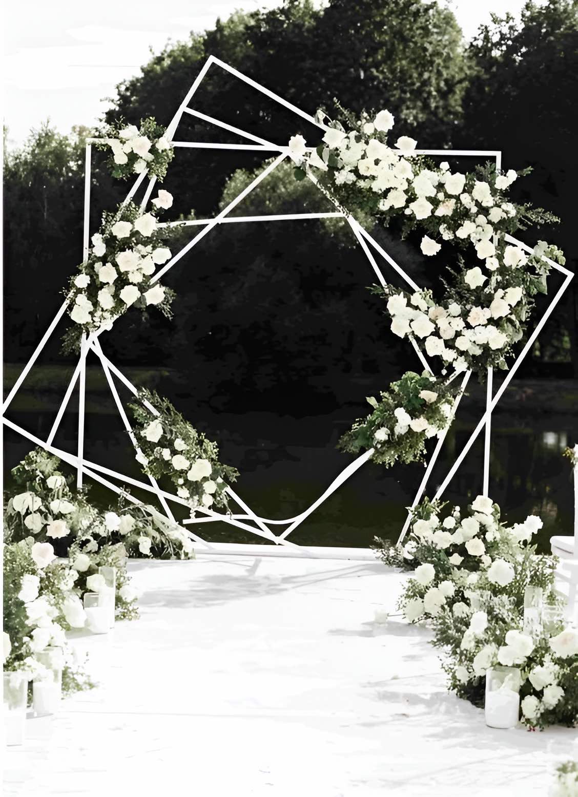 Backdrop đám cưới hiện đại 