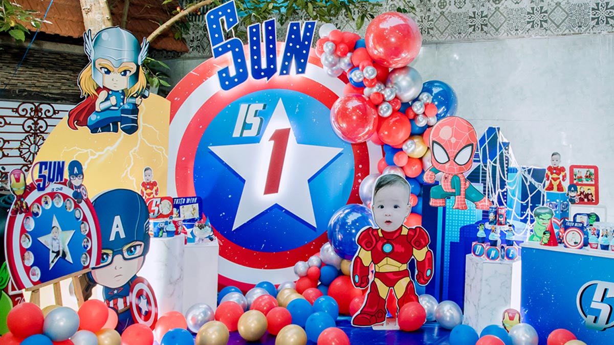 Background đẹp cho bé trai đón sinh nhật 