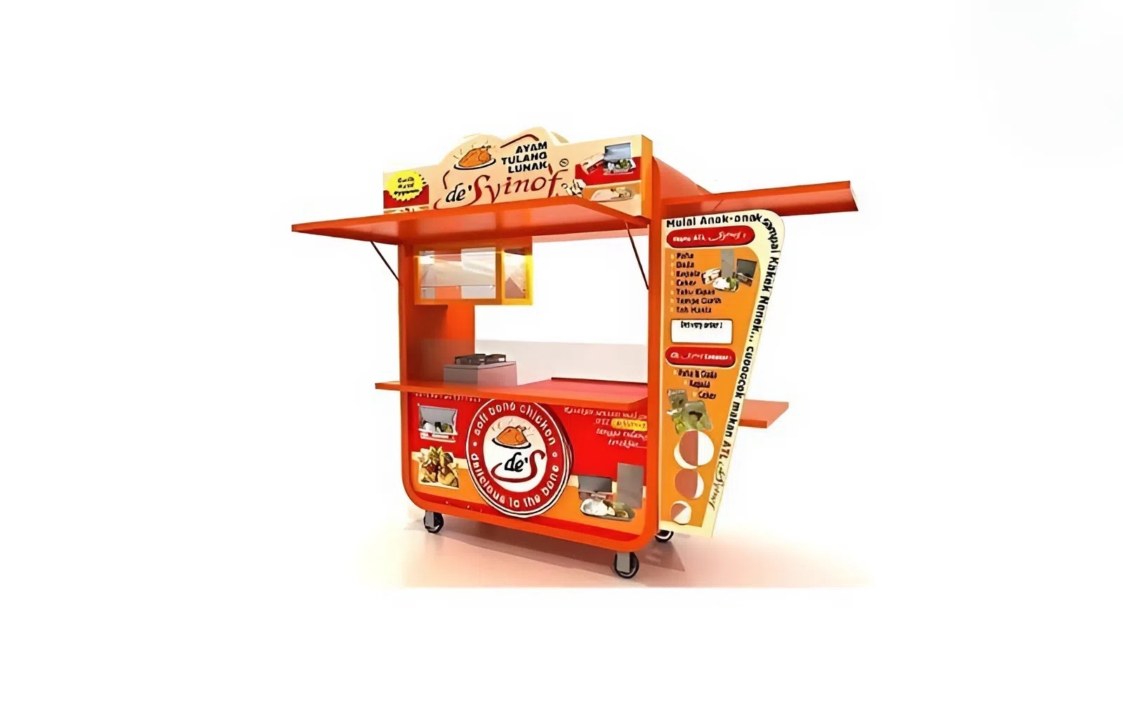 Booth bán hàng có thể di chuyển linh hoạt  