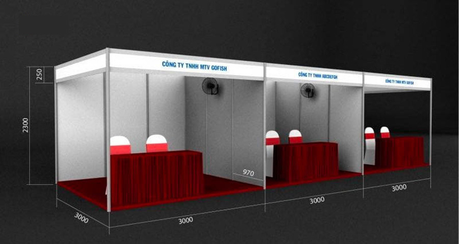 Hình ảnh một gian hàng tiêu chuẩn cơ bản
