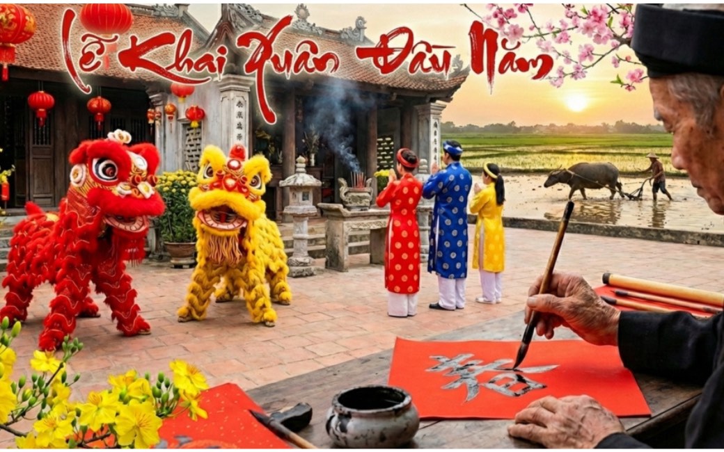 Khai xuân là chuỗi các hoạt động truyền thống diễn ra vào ngày đầu năm   