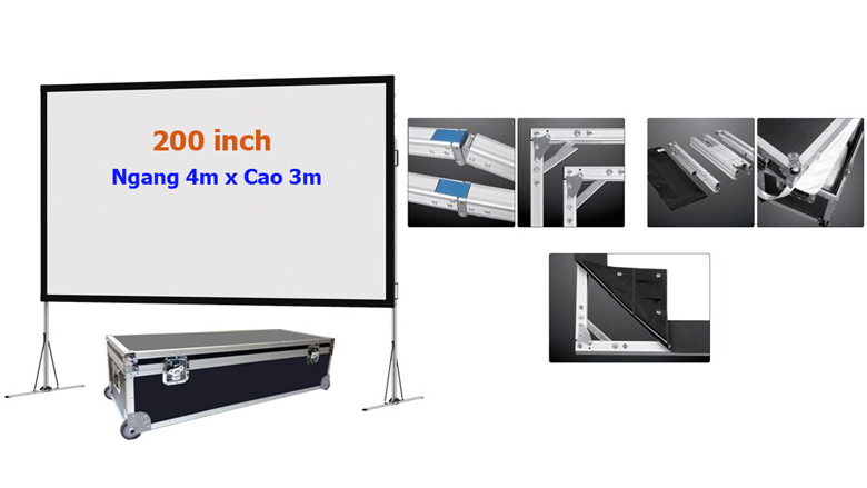Màn chiếu khung gấp di động