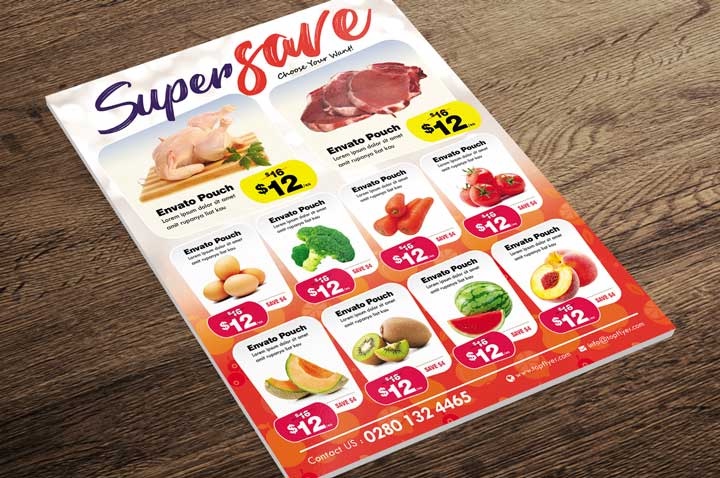 Mẫu in tờ rơi siêu thị