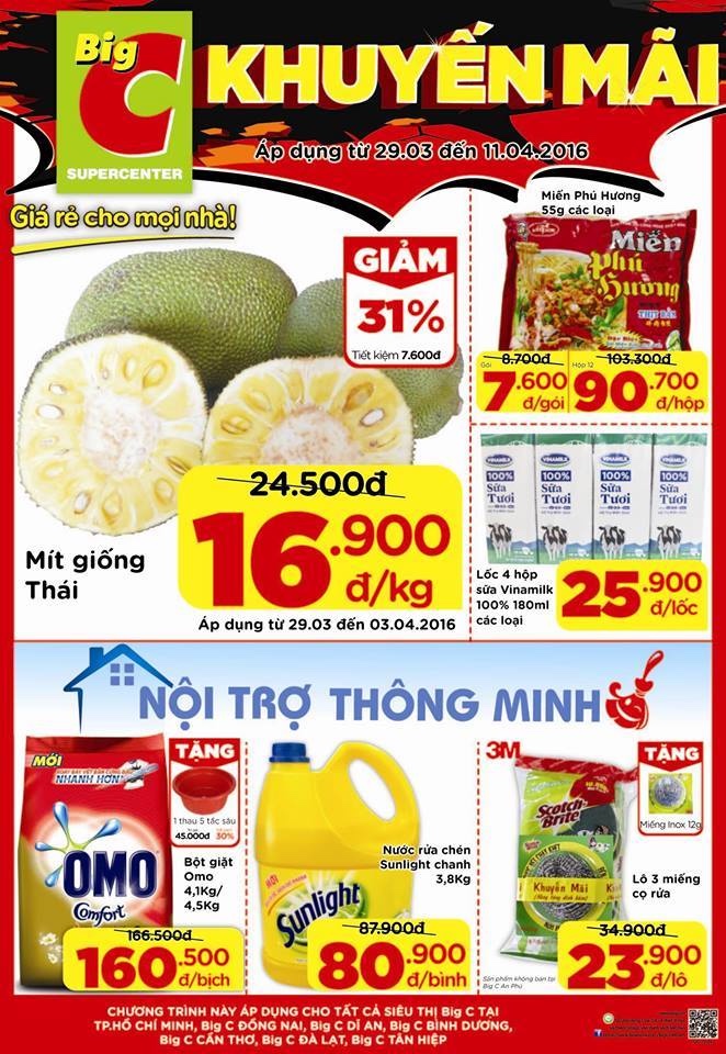 Mẫu tờ rơi siêu thị Big C khuyến mãi