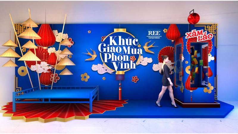 Trang trí sân khấu Year End Party 3D nổi 