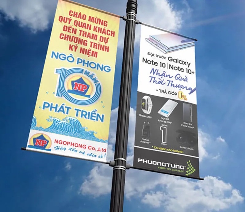 Treo cờ phướn quảng cáo